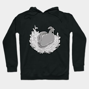 Elegant Silhouette Nesting Hen Artwork No. 593 Hoodie